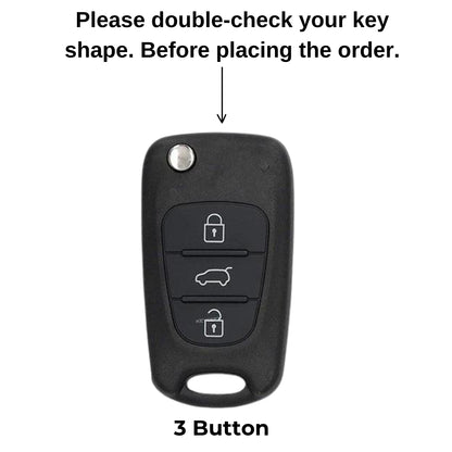 Hyundai Gold Line TPU key Cover with Keychain. (Type 2)