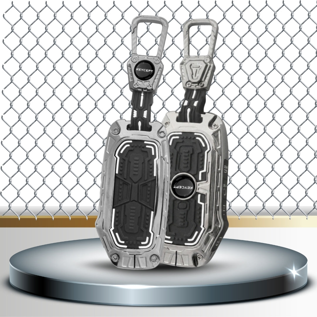 Kia Metal Armor Car Key Cover with Keychain .(Type M4)