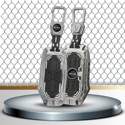 Kia Metal Armor Car Key Cover with Keychain .(Type M4)