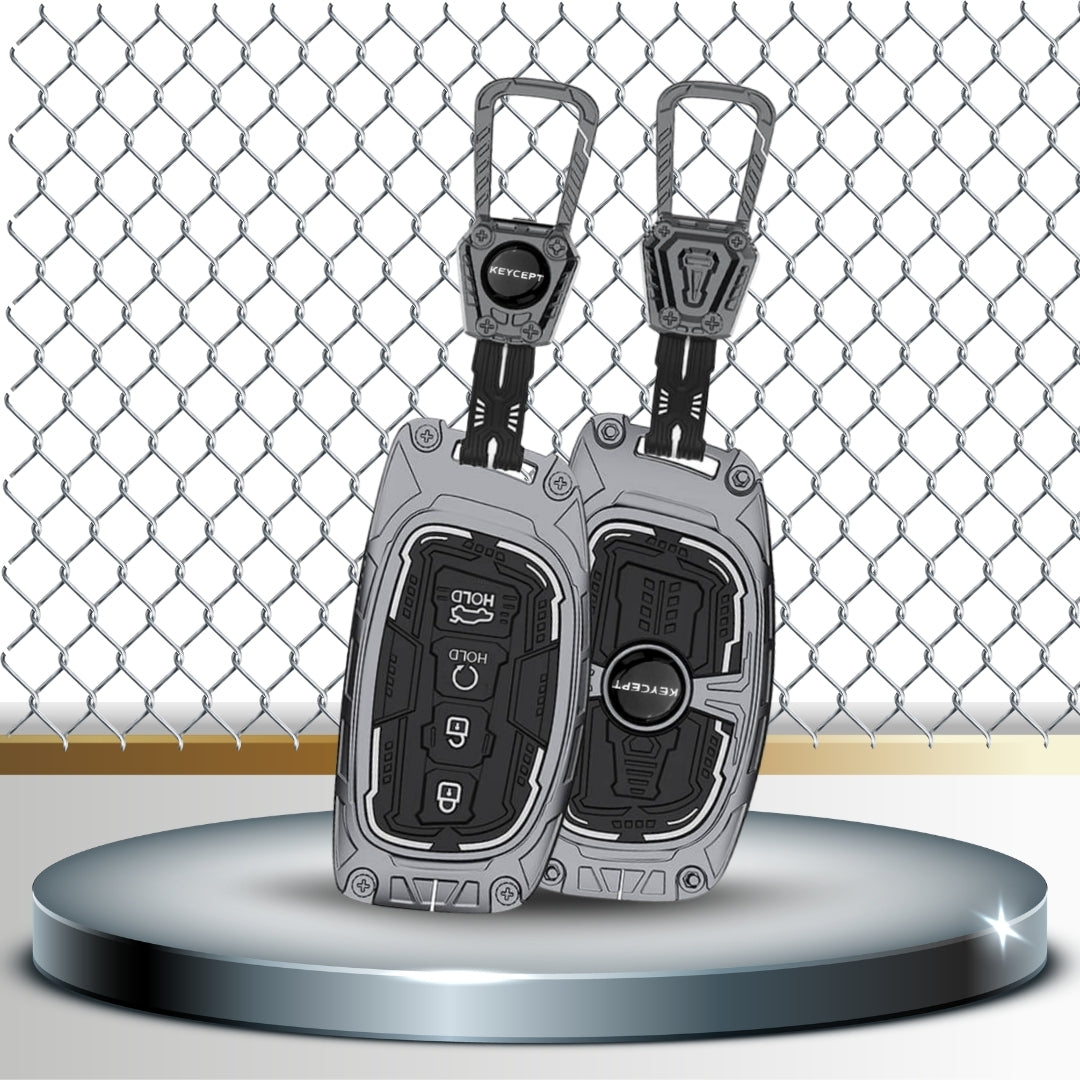 Hyundai Metal Armor Car Key Cover with keychain (Type M4)