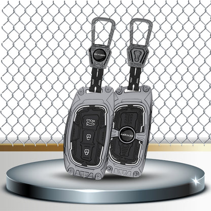 Hyundai Metal Armor Car Key Cover with Keychain(Type M4)