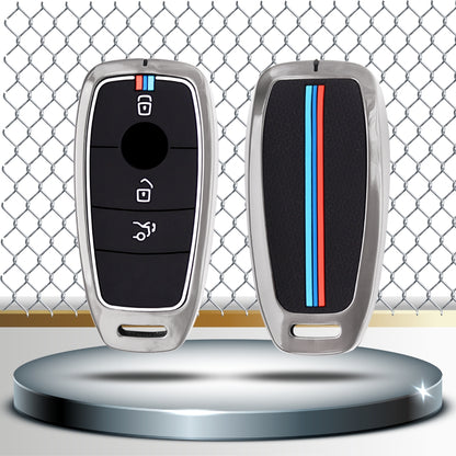 Mercedes Benz Metal Alloy Key Cover with Keychain (Type M2)