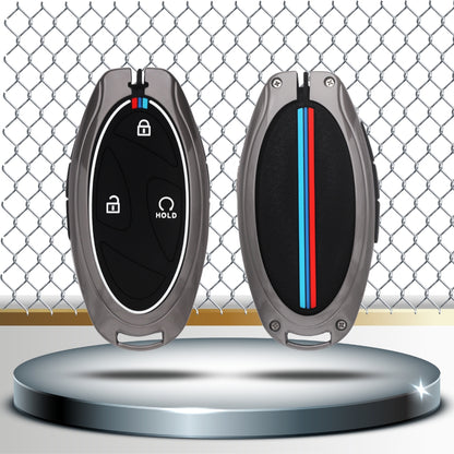 Hyundai Metal Alloy Key Cover with keychain (Type M2)