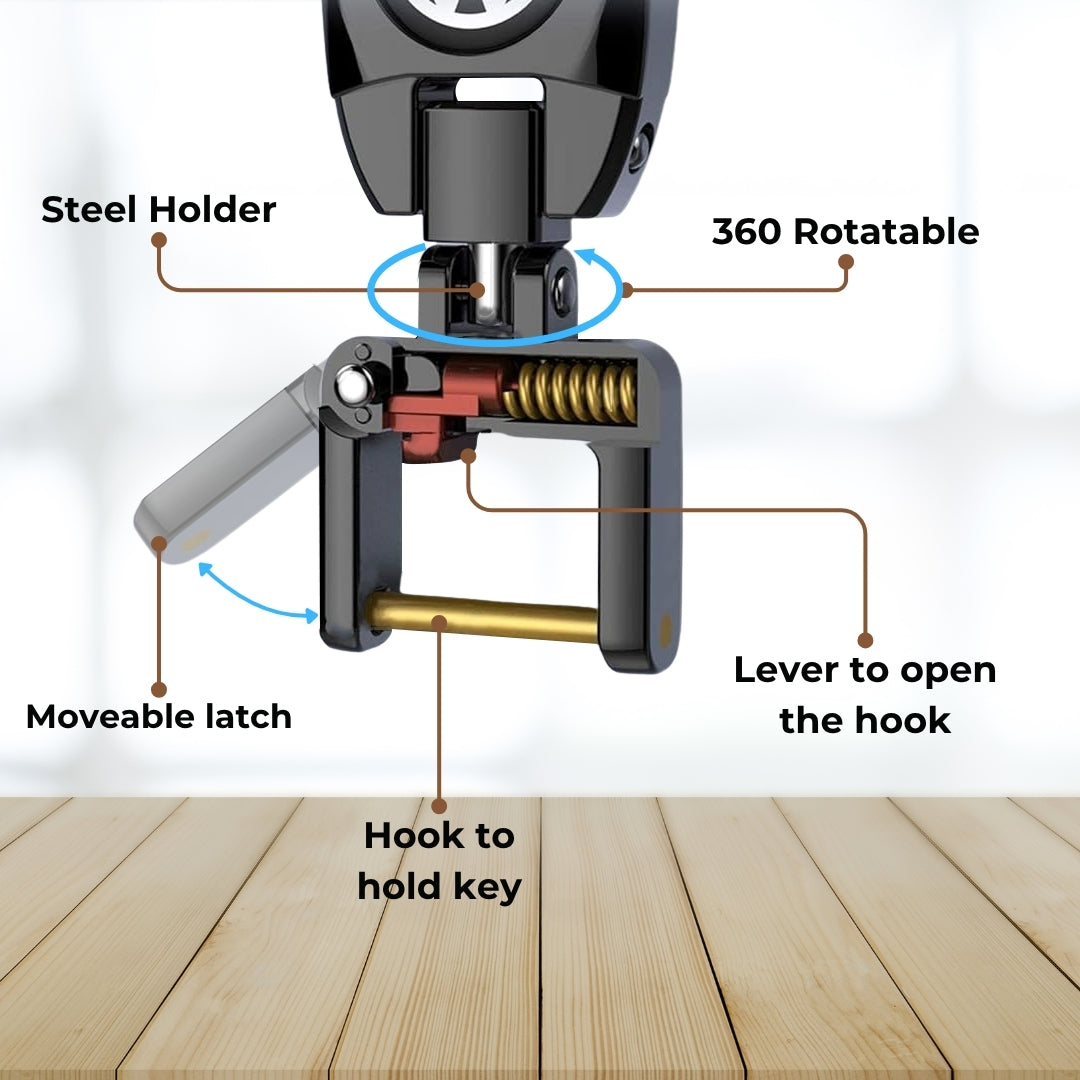 Keycept Tristar Silicone Car Key Cover for Hyundai Creta, Venue, Aura, i20, Grand i10 Nios, Xcent 3 Button Flip Key with Keychain (Type K8)