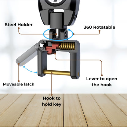 Keycept Tristar Silicone Car Key Cover for Hyundai Creta, Venue, Aura, i20, Grand i10 Nios, Xcent 3 Button Flip Key with Keychain (Type K8)