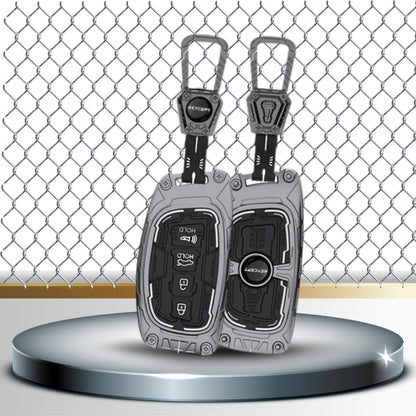Hyundai Metal Armor Car Key Cover with Keychain. (Type M4)