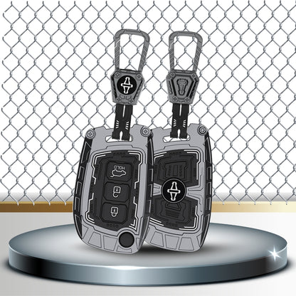 Hyundai Metal Armor Car Key Cover for with Keychain (Type M4)