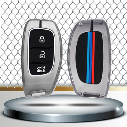 Hyundai Metal Alloy Key Cover with Keychain (Type M2)