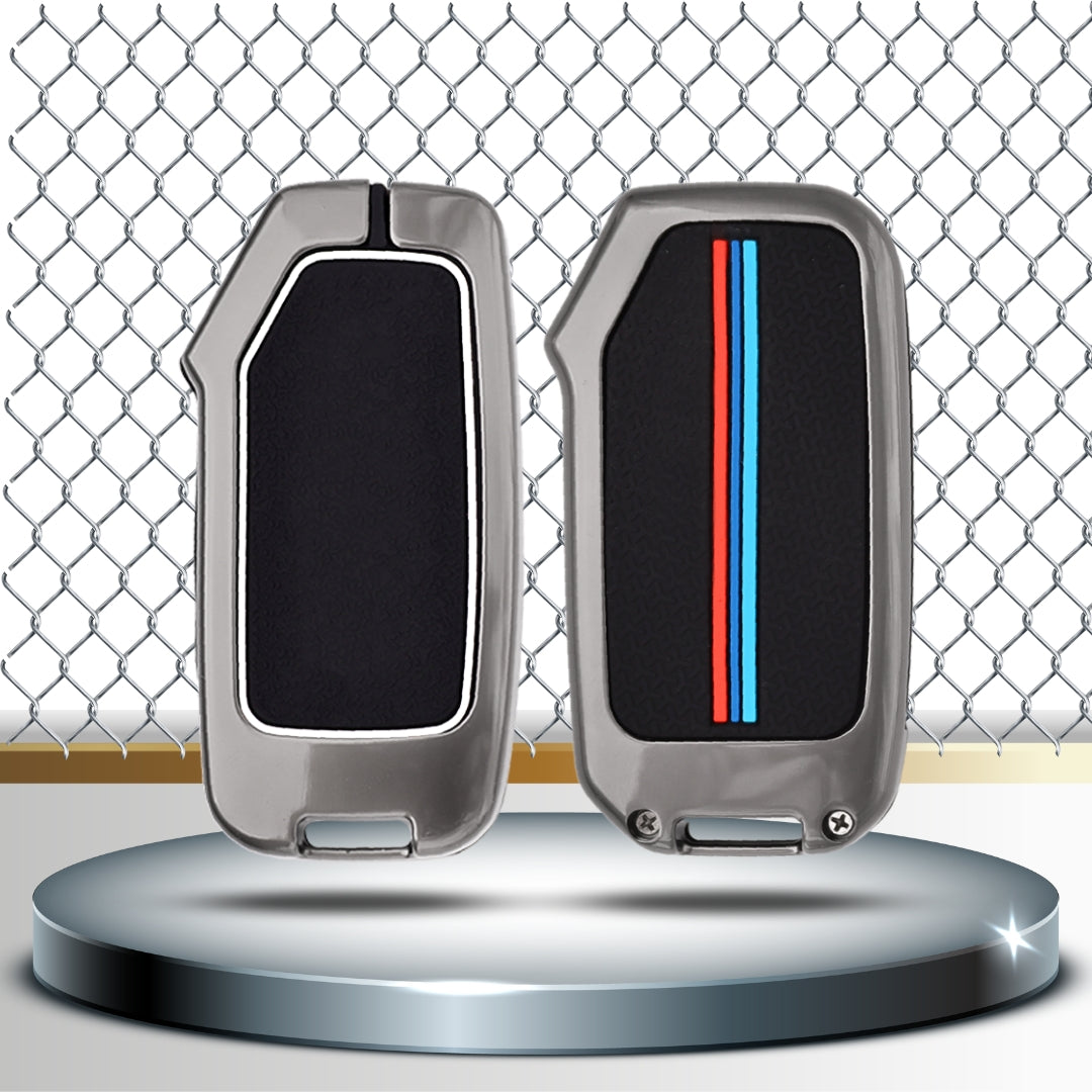 Kia Metal Alloy Key Cover with Keychain (Type  M2)