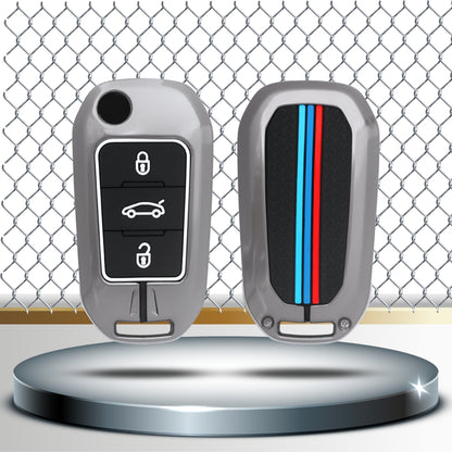 Keycept Metal Silicone car key cover  With Keychain.(Type M2)