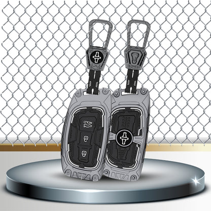 Hyundai Metal Armor Car Key Cover with Keychain(Type M4)