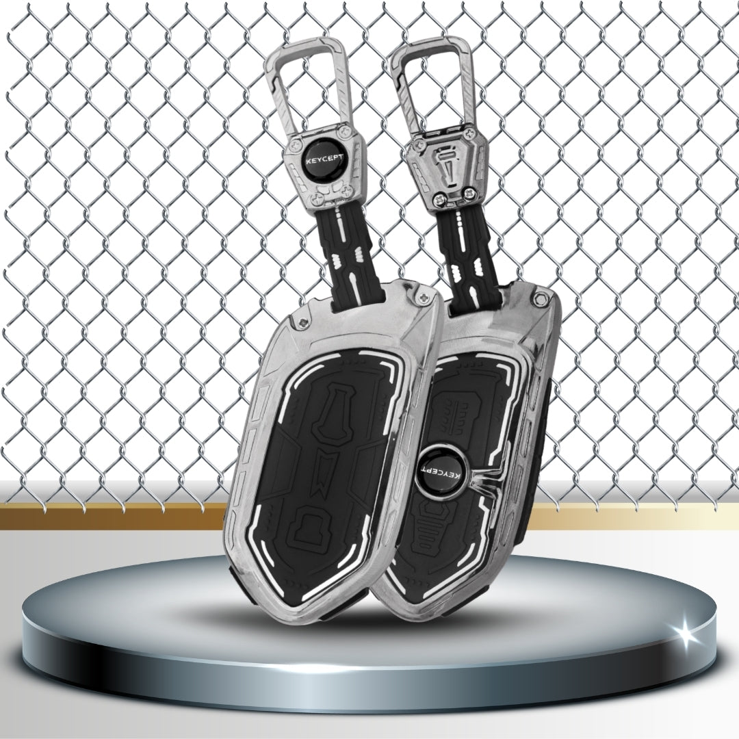 Kia Metal Armor Car Key Cover with Keychain (Type M4)