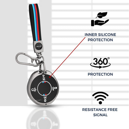 Tata Metal Silicone Key Cover With Keychain (Type M2)