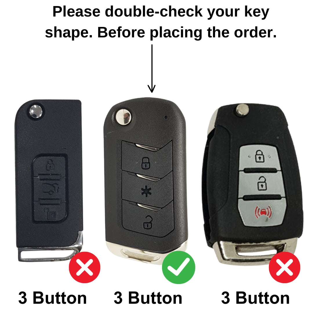 Mahindra Classic Leather Key Cover with Keychain K3