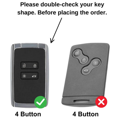 Renault Silver Line TPU Key Cover with Keychain