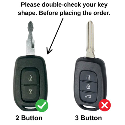 Renault Silver Line TPU Key Cover with Keychain