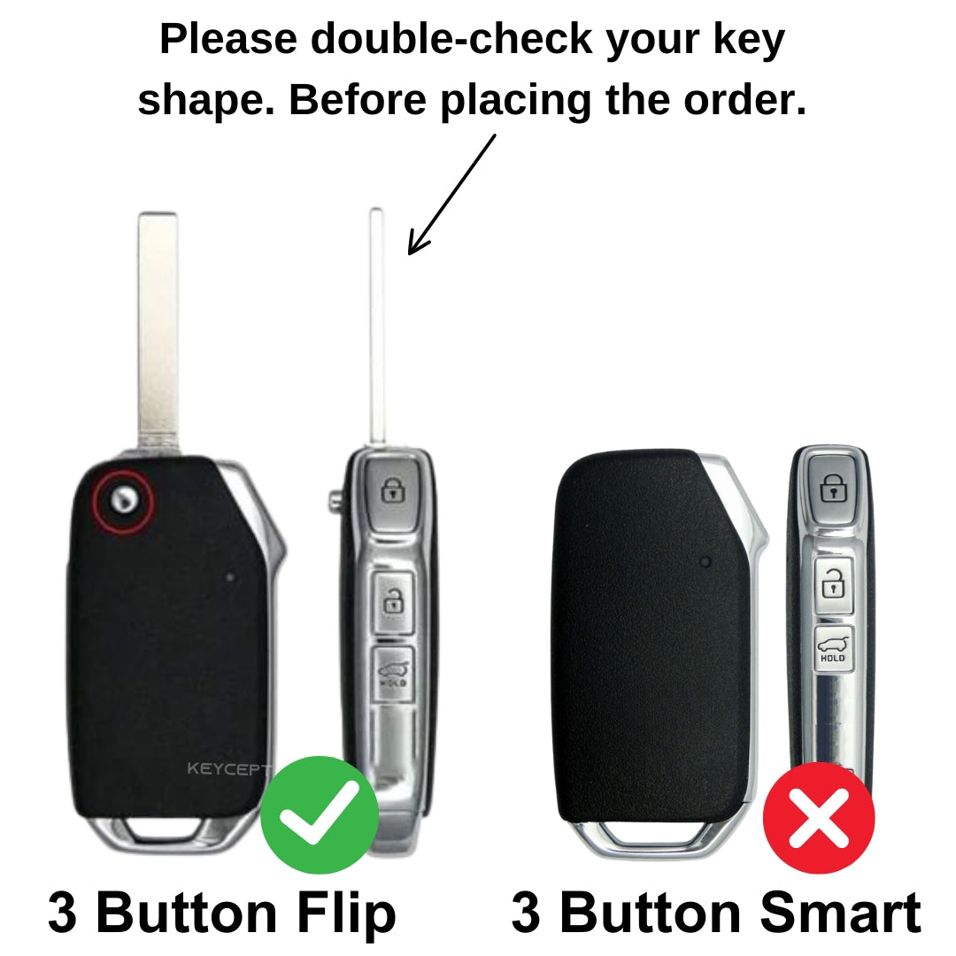 Kia Metal Key Cover with Keychain (Type M2).