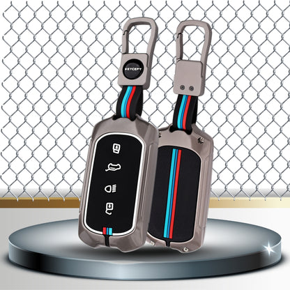 Tata Metal Alloy Key Cover with Keychain.(Type M1)