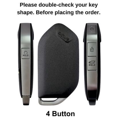 Kia Noir Wood Car Key Cover with Keychain (Type M8)