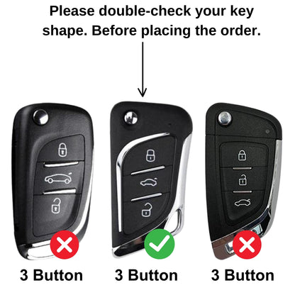 Universal TPU Leather Key Cover with Keychain (Type 7).