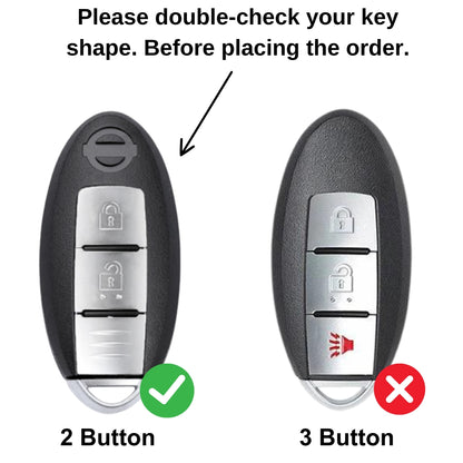 Nissan Metal Alloy Key Cover with Keychain (Type M2)