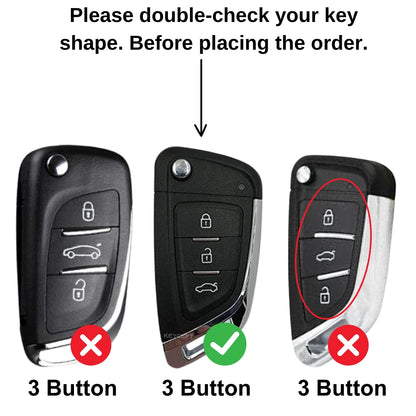Universal TPU Leather Key Cover With Keychain. (Type K6)