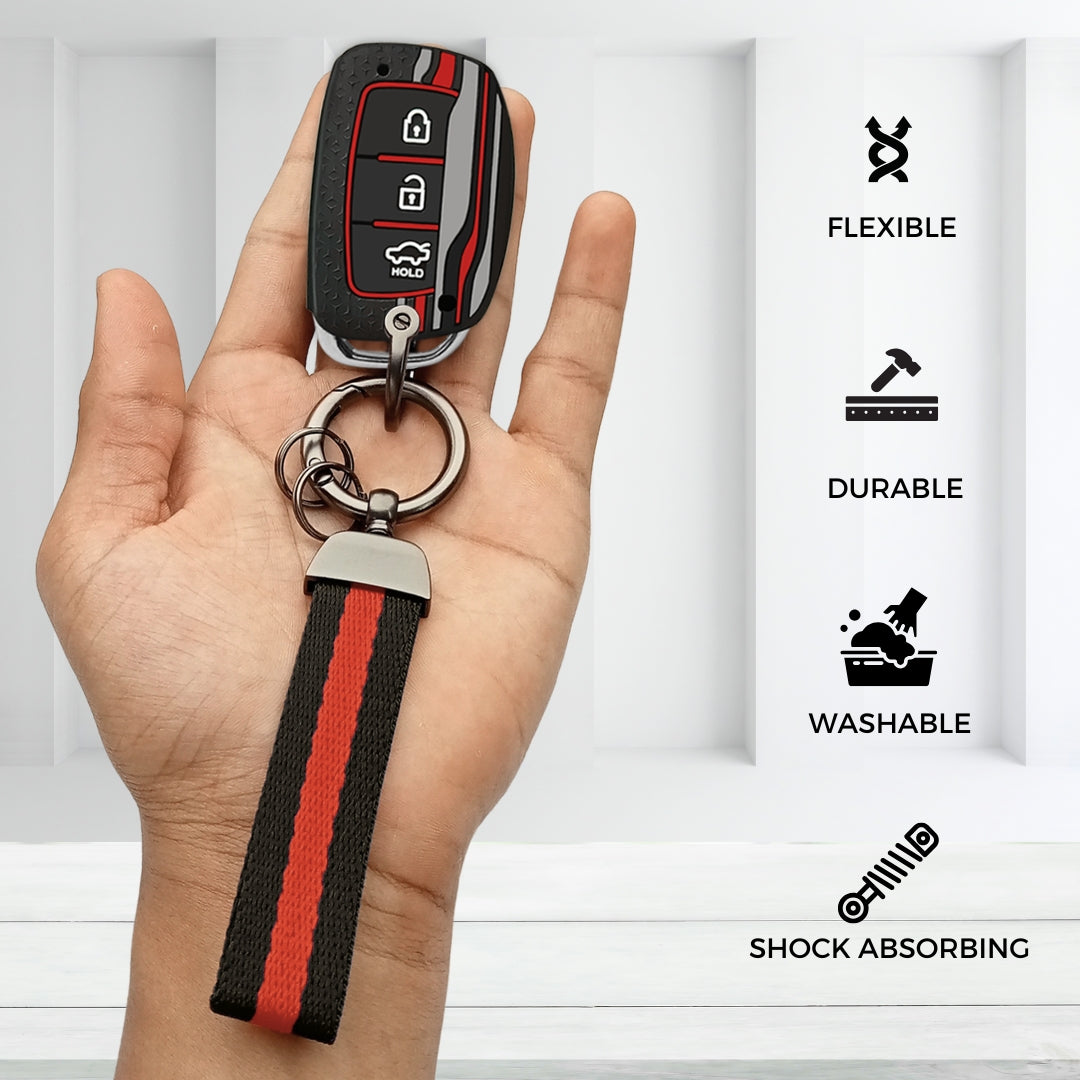 Hyundai TriStar Silicone Key Cover with Keychain