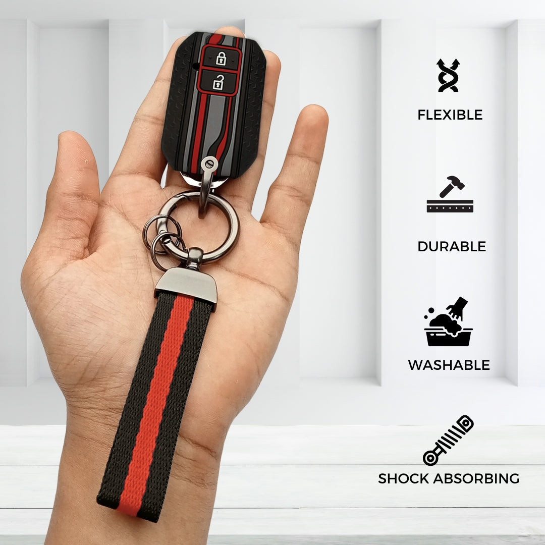 Suzuki Tristar Silicone Key Cover with Keychain