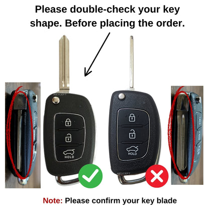 Hyundai Metal Armor Car Key Cover for with Keychain (Type M4)