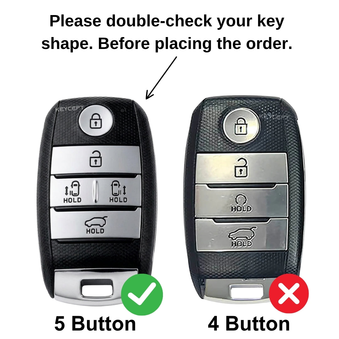 Keycept Kia Metal Silicone Key Cover with keychain(Type M1)
