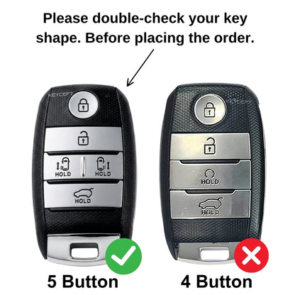 Keycept Kia Metal Silicone Key Cover with keychain(Type M1)