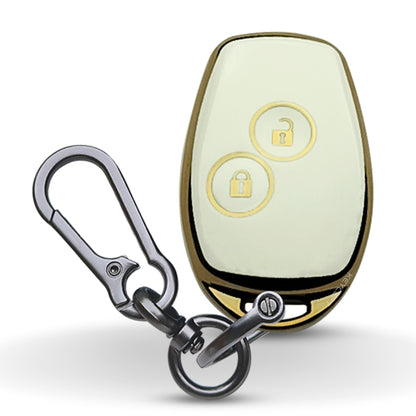 Nissan/Renault Gold Line TPU Key Cover with Keychain (Type 1)