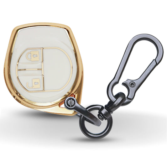 Gold Line TPU Key Cover for Swift, Dzire, Ertiga, Baleno, Celerio With Keychain.