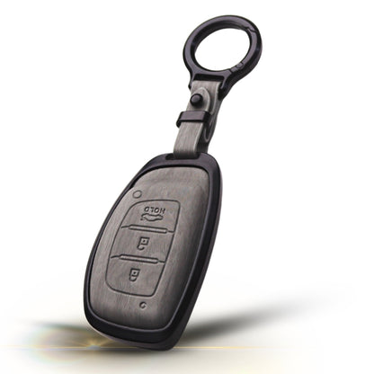 Hyundai Noir Wood Car Key Cover with Keychain (Type M8)