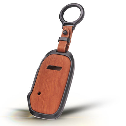 Kia Noir Wood Car Key Cover with Keychain (Type M8)