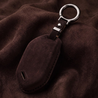 Kia Alcantara Crest Car Key Cover with Keychain (Type 10)