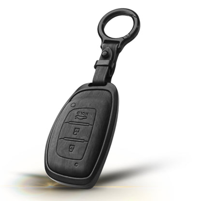 Hyundai Noir Wood Car Key Cover with Keychain (Type M8)