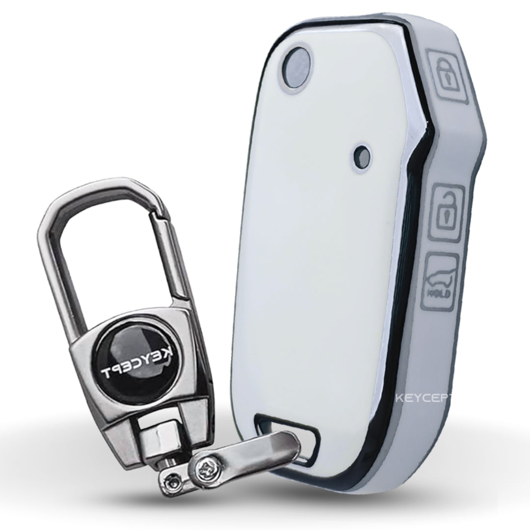 Kia Silver Line TPU Key Cover with Keychain