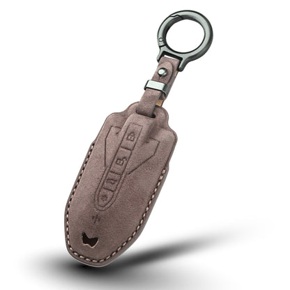 Mahindra Alcantara Crest Car Key Cover with Keychain (Type K10)