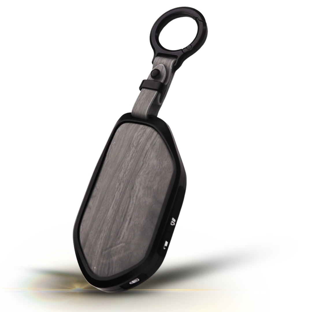 Kia Noir Wood Car Key Cover with Keychain (Type M8)
