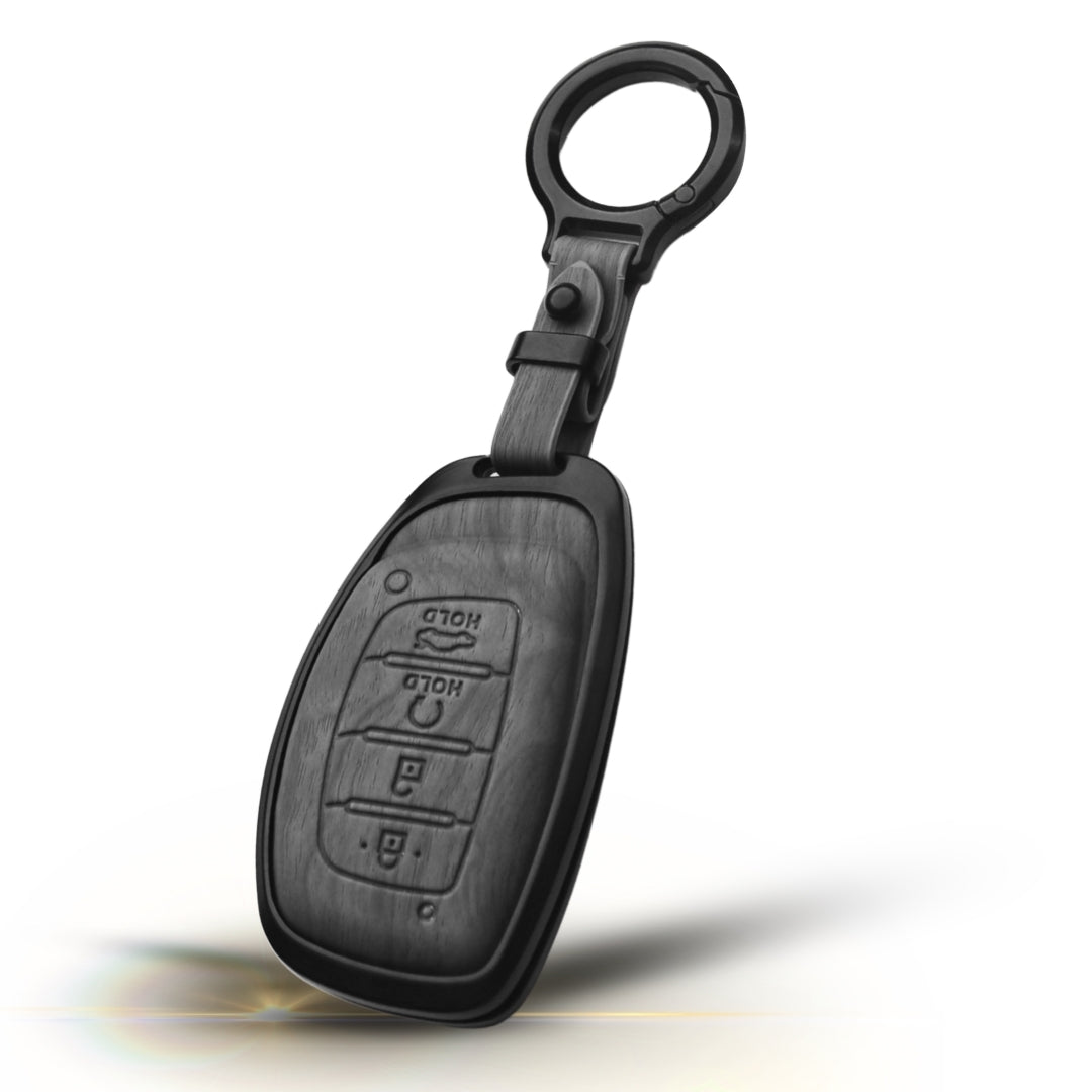 Keycept Noir Wood Car Key Cover with Keychain (Type M8)