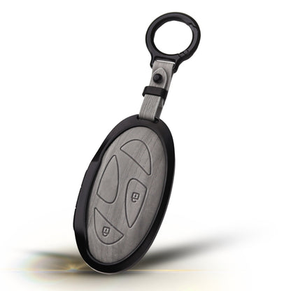 Hyundai Noir Wood Car Key Cover with Keychain (Type M8)