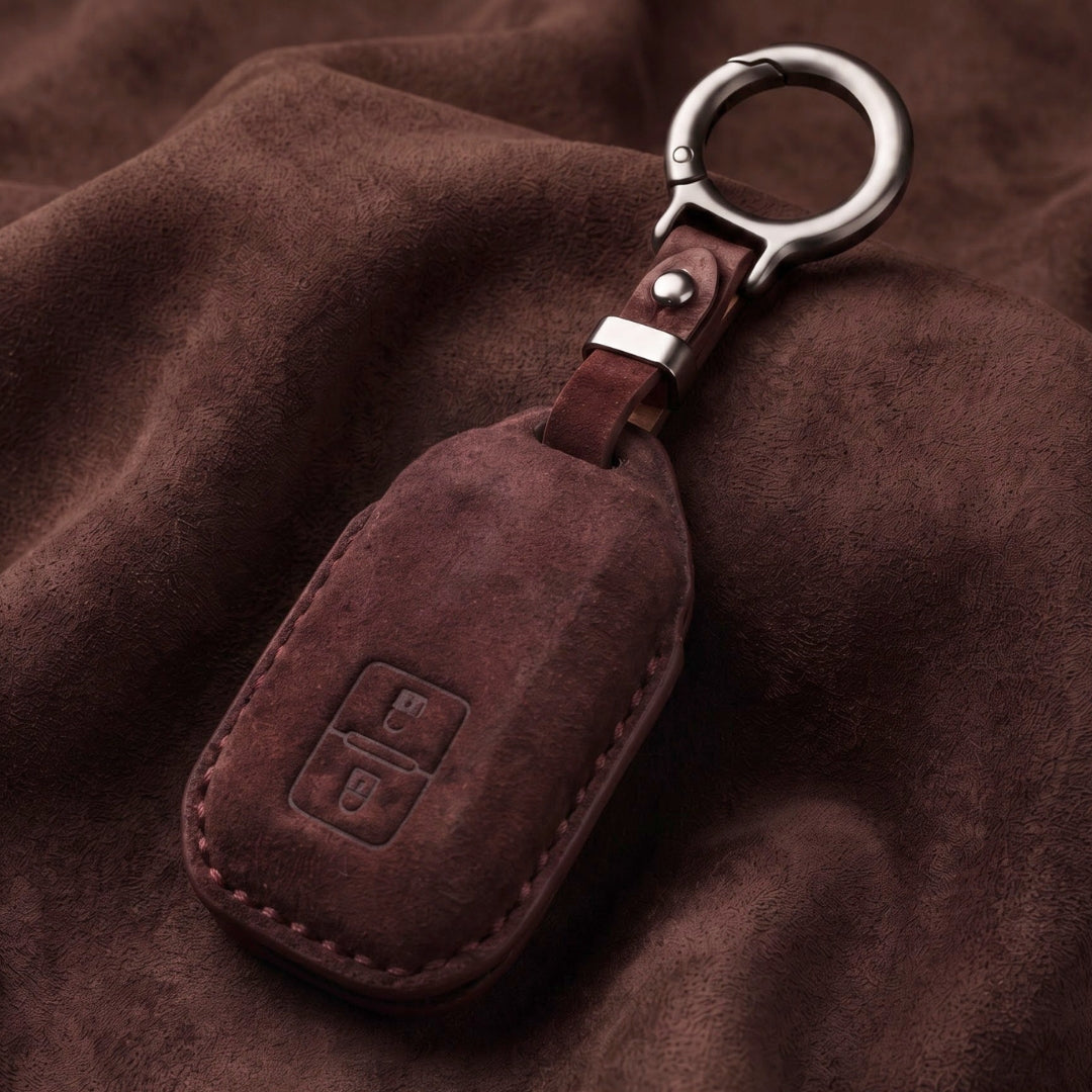 Suzuki Alcantara Crest Car Key Cover with Keychain (Type K10)