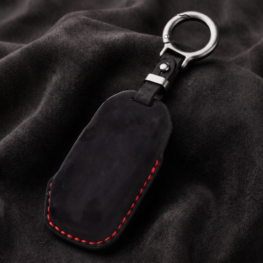 Kia Alcantara Crest Car Key Cover with Keychain (Type K10)