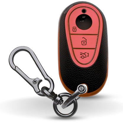 Mercedes Benz TPU Leather Key Cover with Keychain. (Type 1)