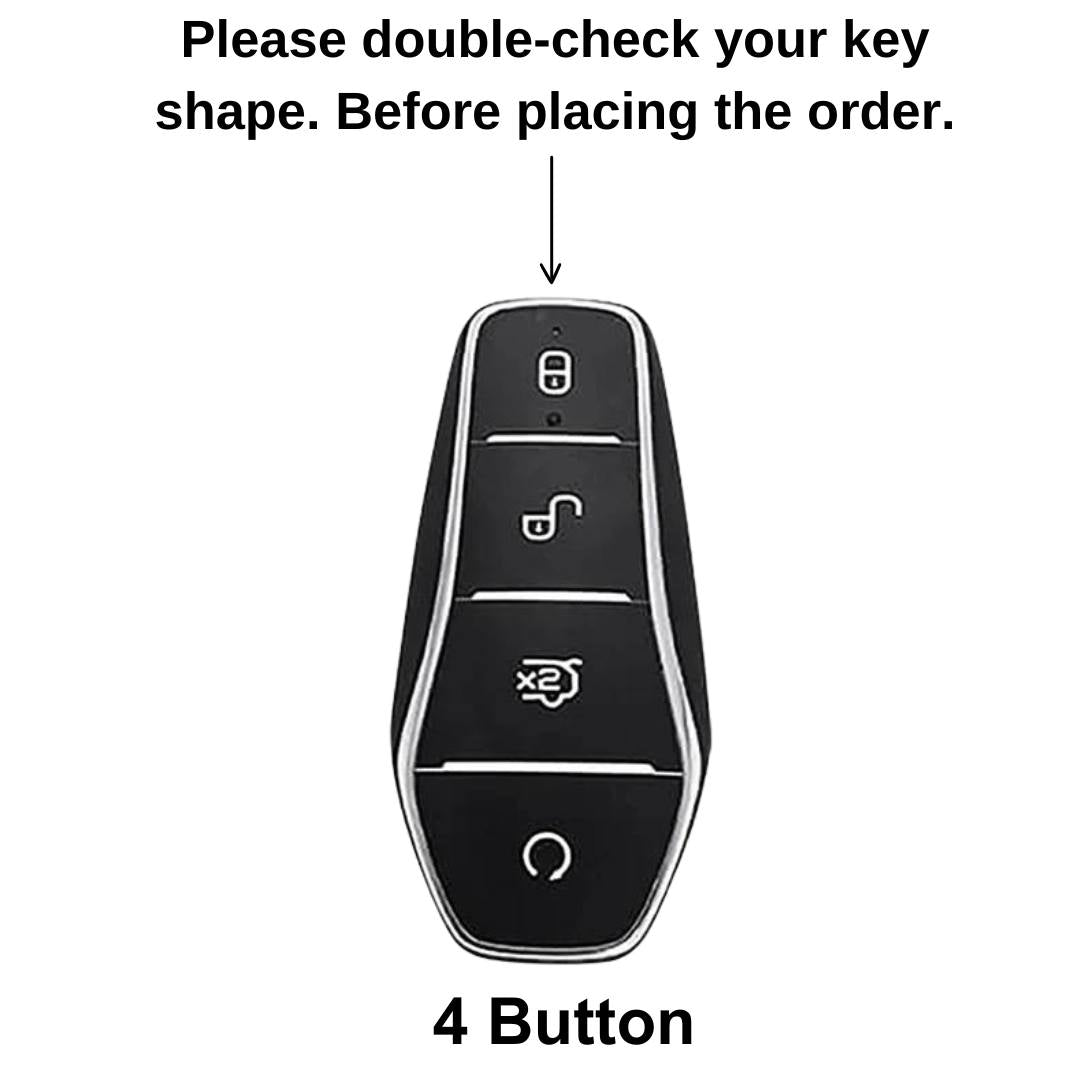 BYD Silicone Key Cover with Keychain (Type K1)