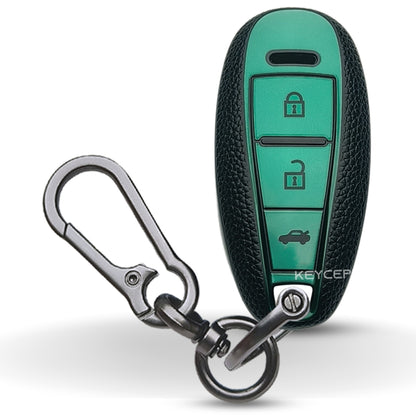 Suzuki TPU Leather Key Cover with Keychain (Type 1)