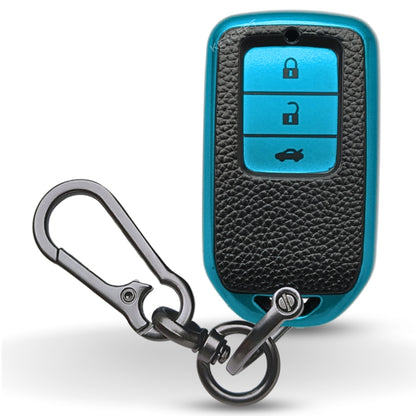 Honda TPU Leather Key Cover with Keychain. (Type 1)