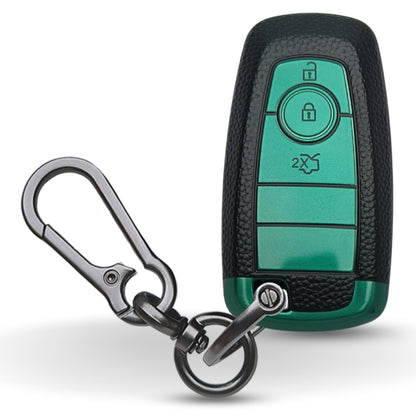 Ford TPU Leather Key Cover With Keychain. (Type 1)