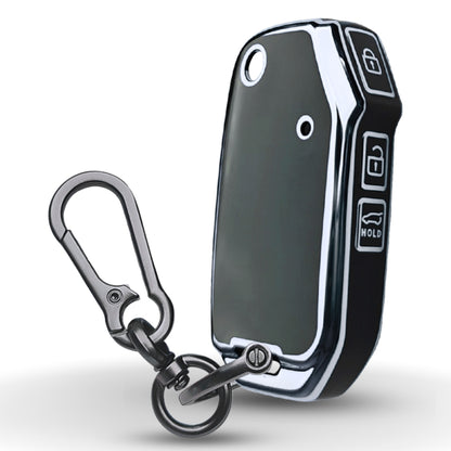 Kia Silver Line TPU Key Cover with Keychain